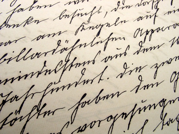example of Kurrentschrift handwriting