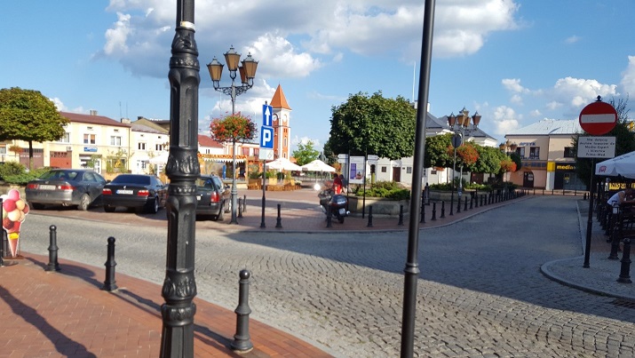 main square of Warka, Poland